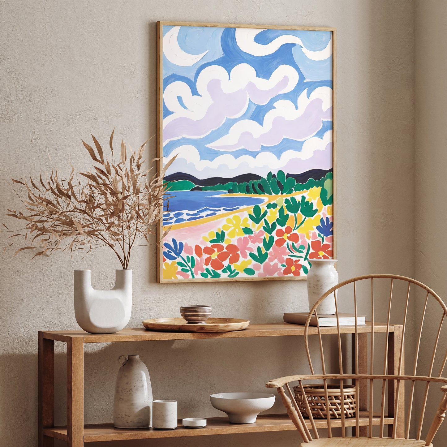 Summer Landscape Art Painting Print