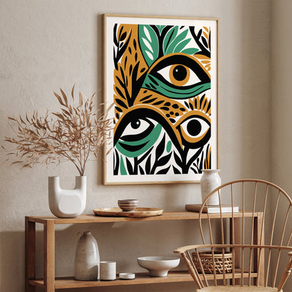 Abstract Bohemian Eyes Art Print