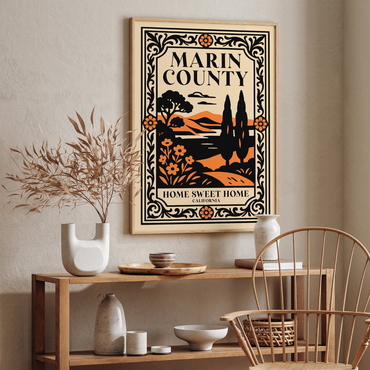 Marin County Home Sweet Home California Poster