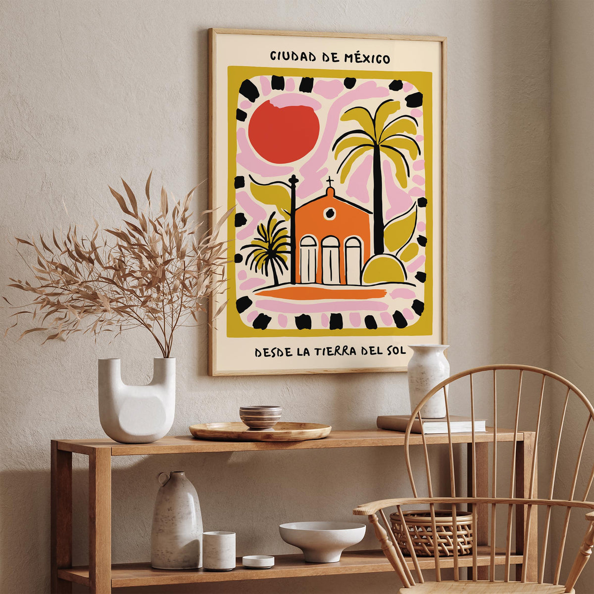 Ciudad de México Colorful Travel Poster