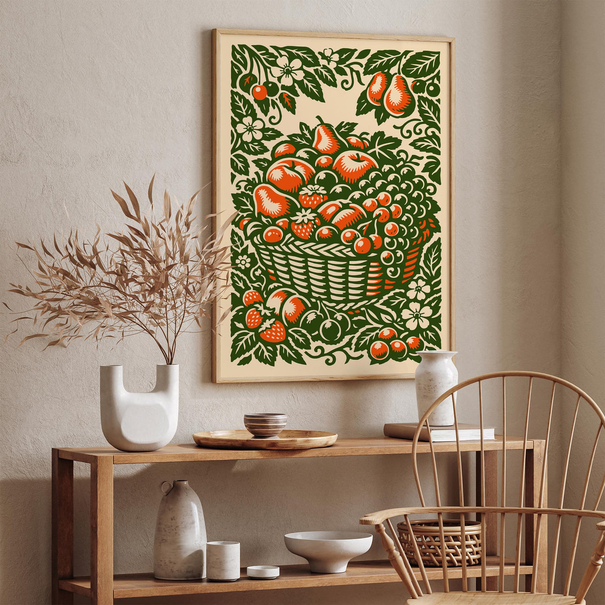 Vintage Bowl of Fruit Poster