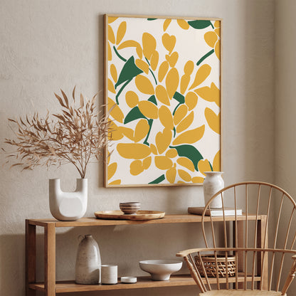 Spring Yellow Floral Art Print