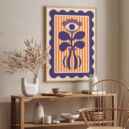 Evil Eye Flower Vase Poster