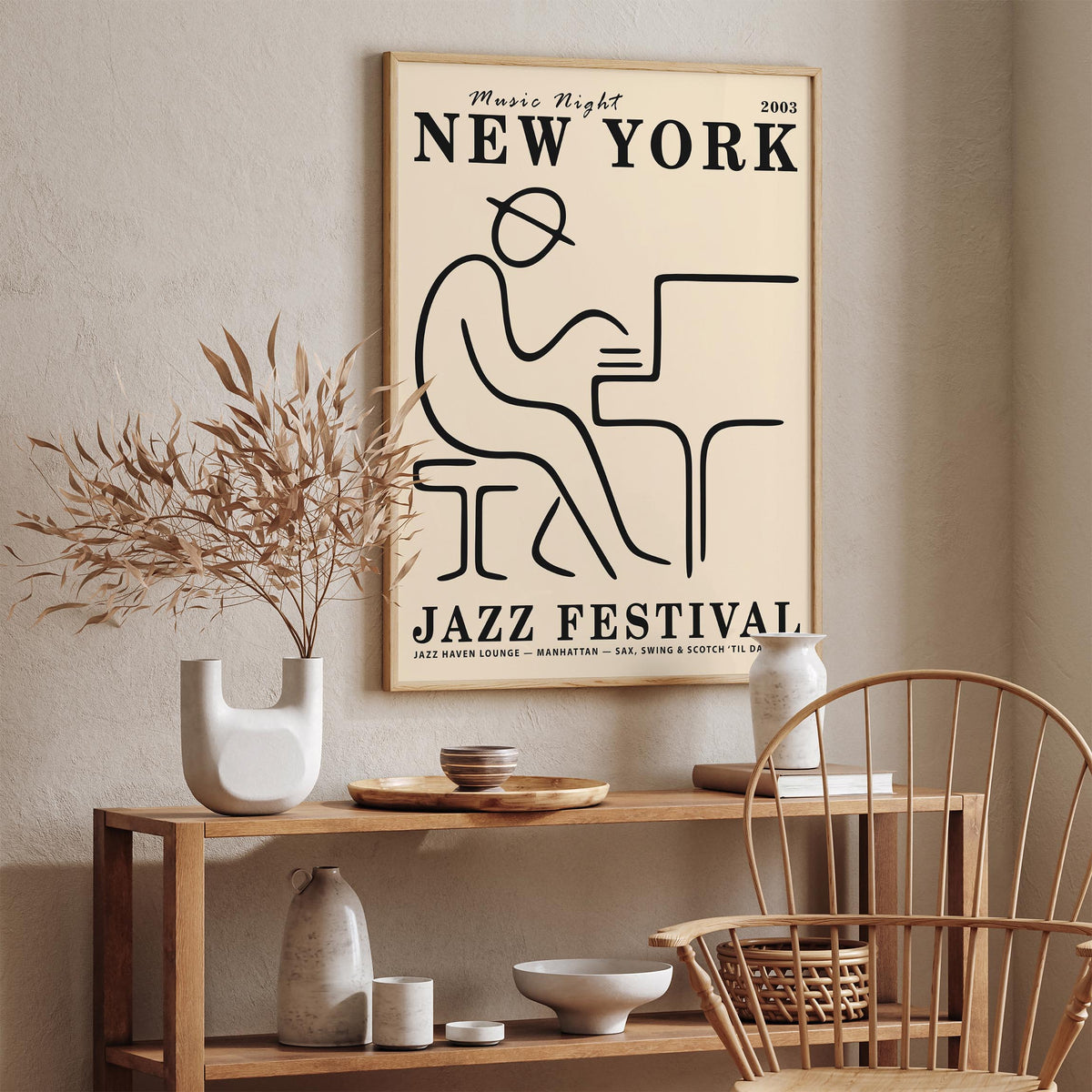 NYC Manhattan Jazz Club Art Poster