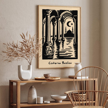 Istanbul Cistern Print - Turkey Travel Poster