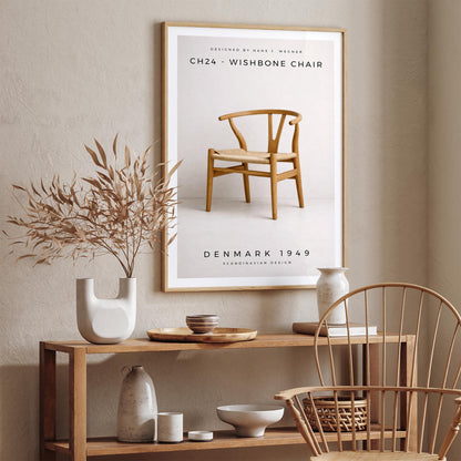 Wishbone Chair Nordic Design Poster