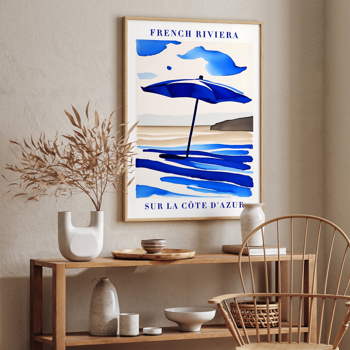 Riviera Blues French Coast Poster