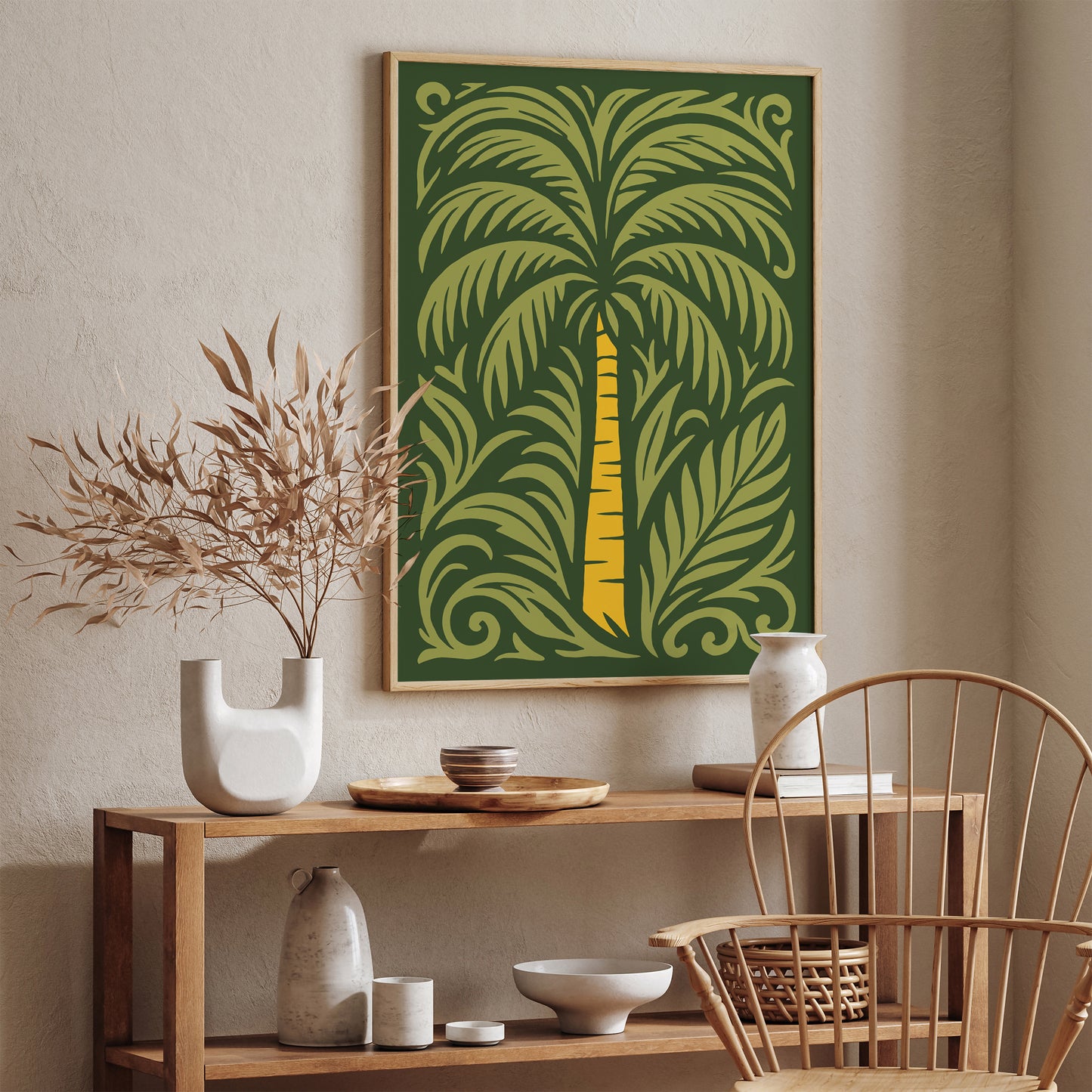 Green Tropical Palm Tree Poster - Bohemian Home Decor 2026