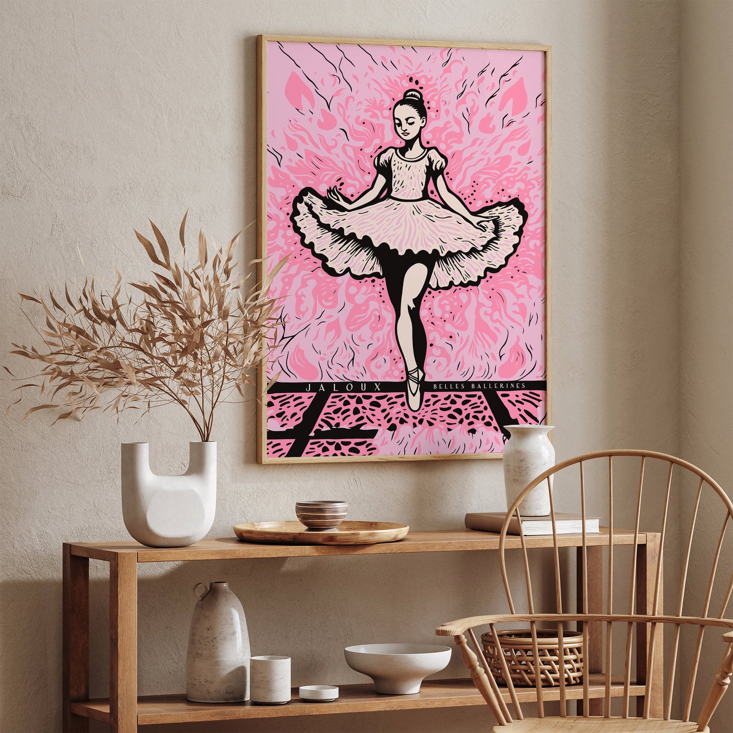 Jaloux French Ballerina Pink Poster