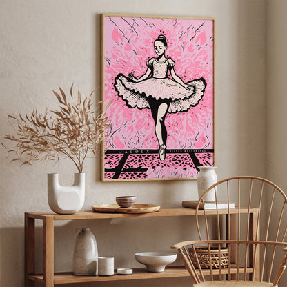 Jaloux French Ballerina Pink Poster