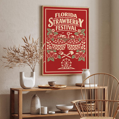 Vintage Florida Strawberry Festival Poster