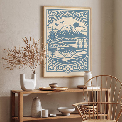 Mount Fuji Landscape Print - Japan Travel Poster