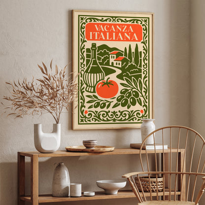 Italian Travel Poster – Vintage Rococo Wall Art