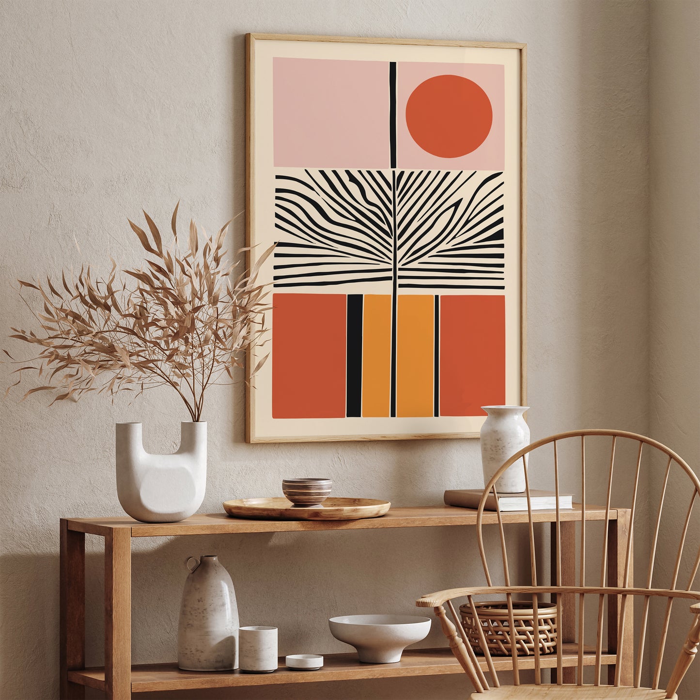 Mid Century Modern Living Room Art Print