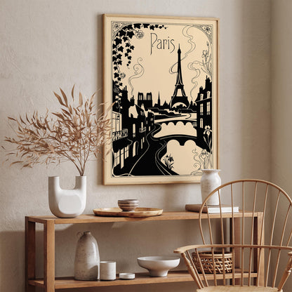 Paris Art Nouveau Travel Poster