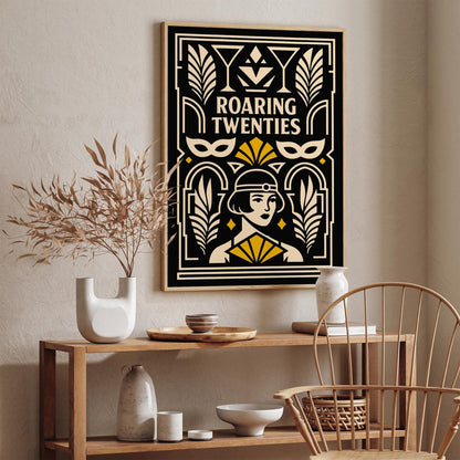 Roaring Twenties Poster, Flapper Girl Fashion Print