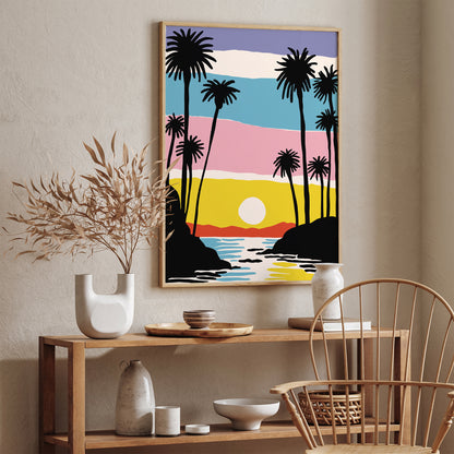 Sunset California Art Print