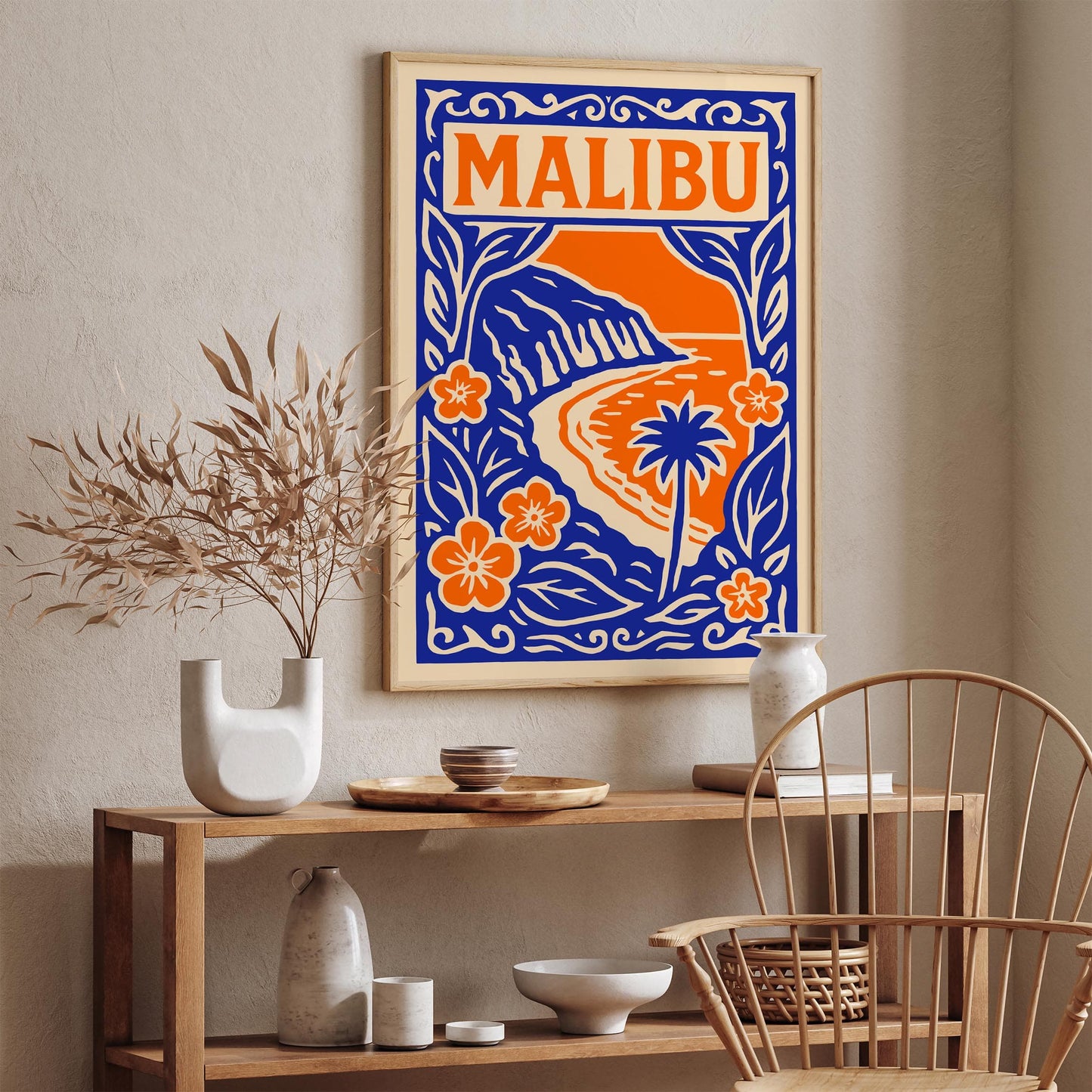 Malibu Travel Tropical Poster