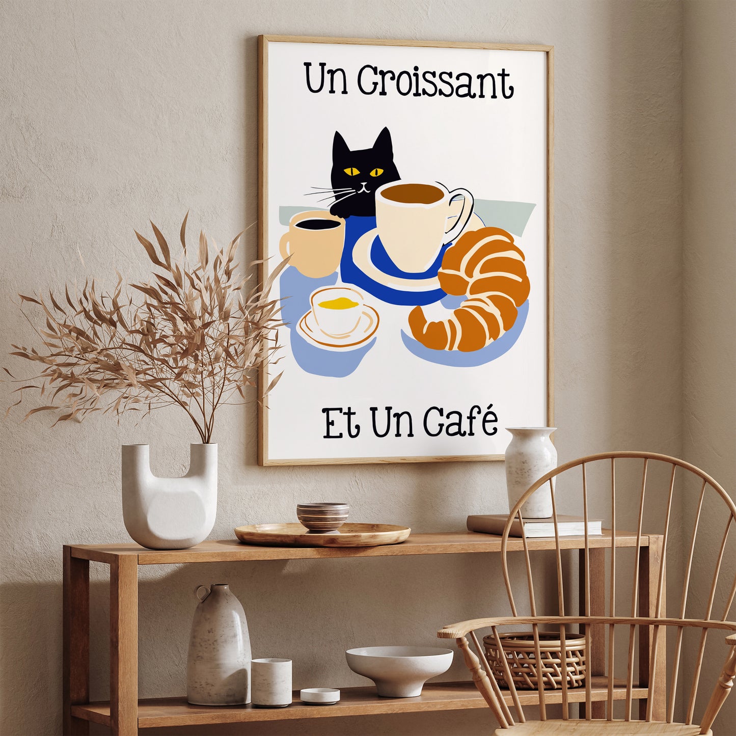 Un Croissant - French Breakfast Cute Poster