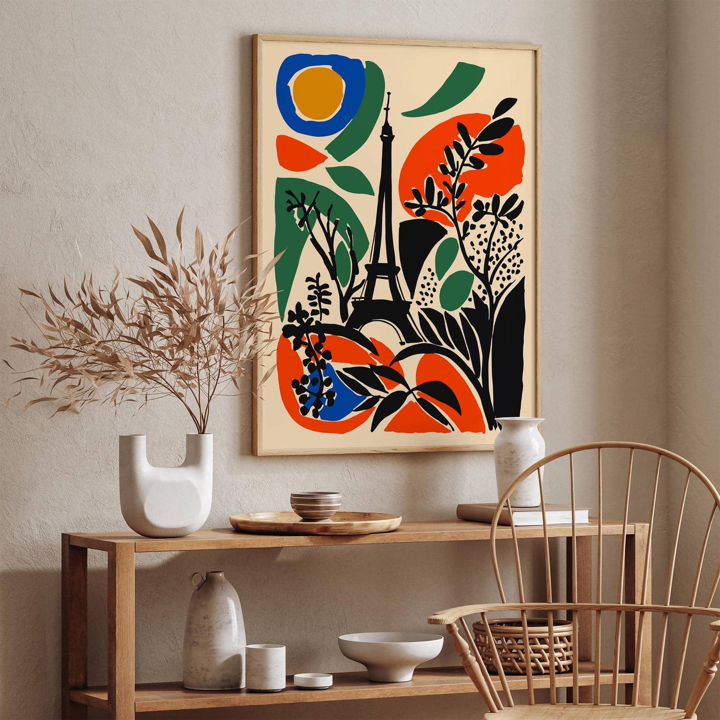 Retro Abstract Paris Travel Poster