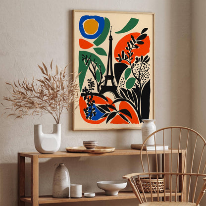 Retro Abstract Paris Travel Poster