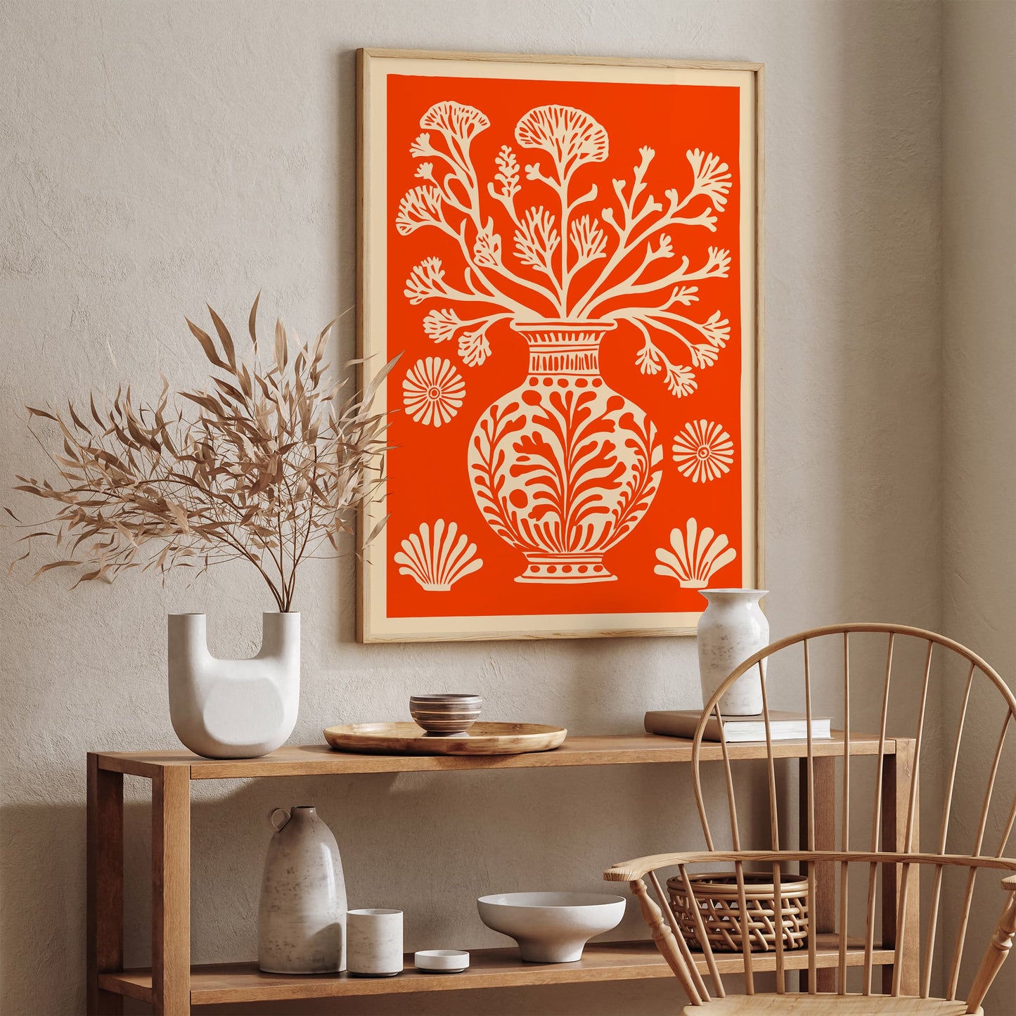 Coral Reefs Bouquet Orange Print