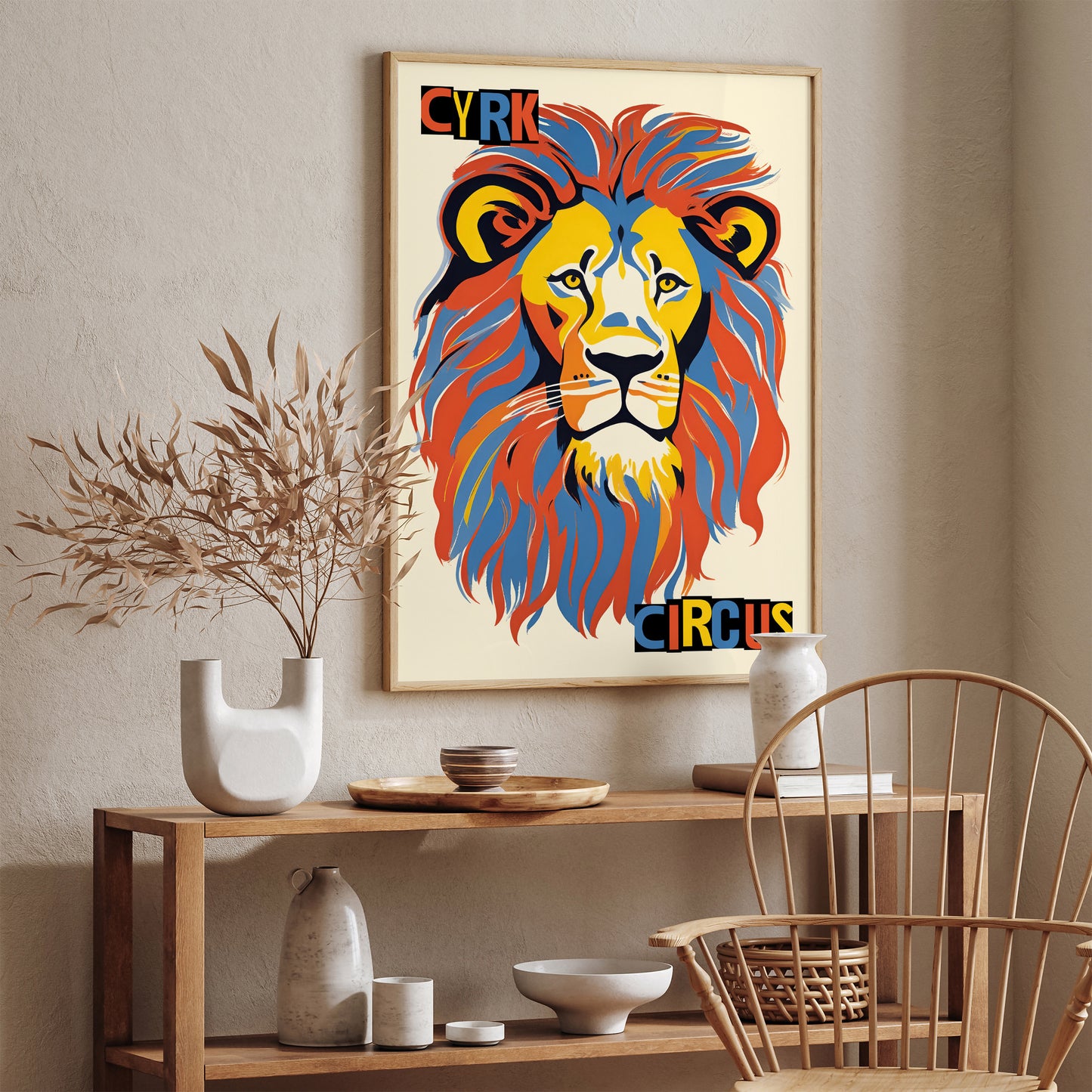 Polish Circus Vintage Lion Poster