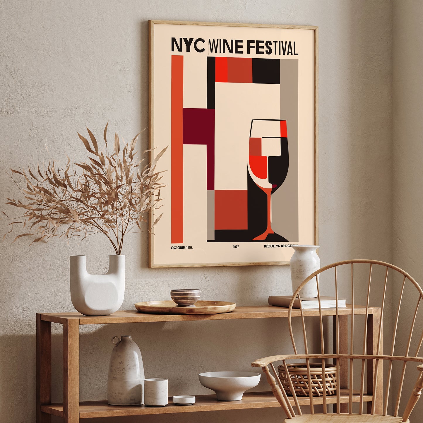 NYC Wine Festival Brooklyn 1977 Poster