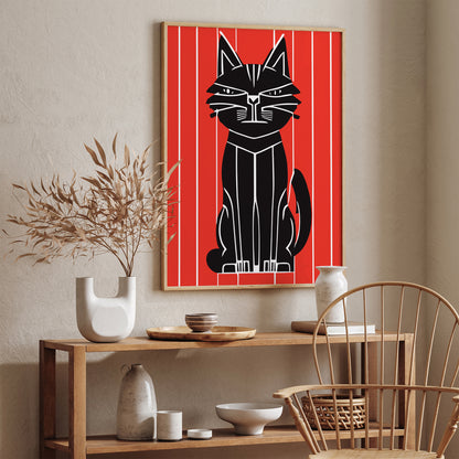 Japanese Cat Artwork Wall Art