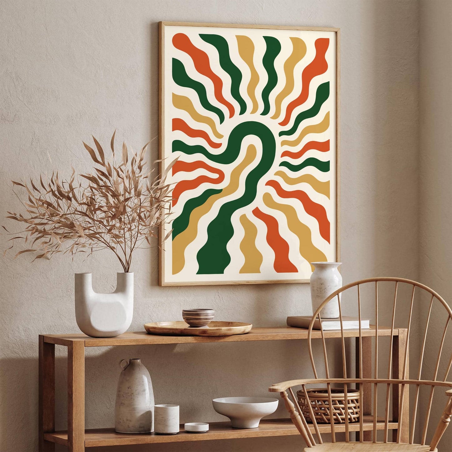 Abstract Liquid Lines Art Print