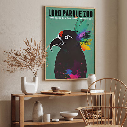 Loro Parque Vintage Animals Zoo Poster