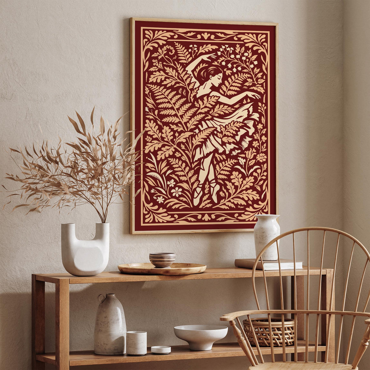 Forest Ballerina Dance Art Poster