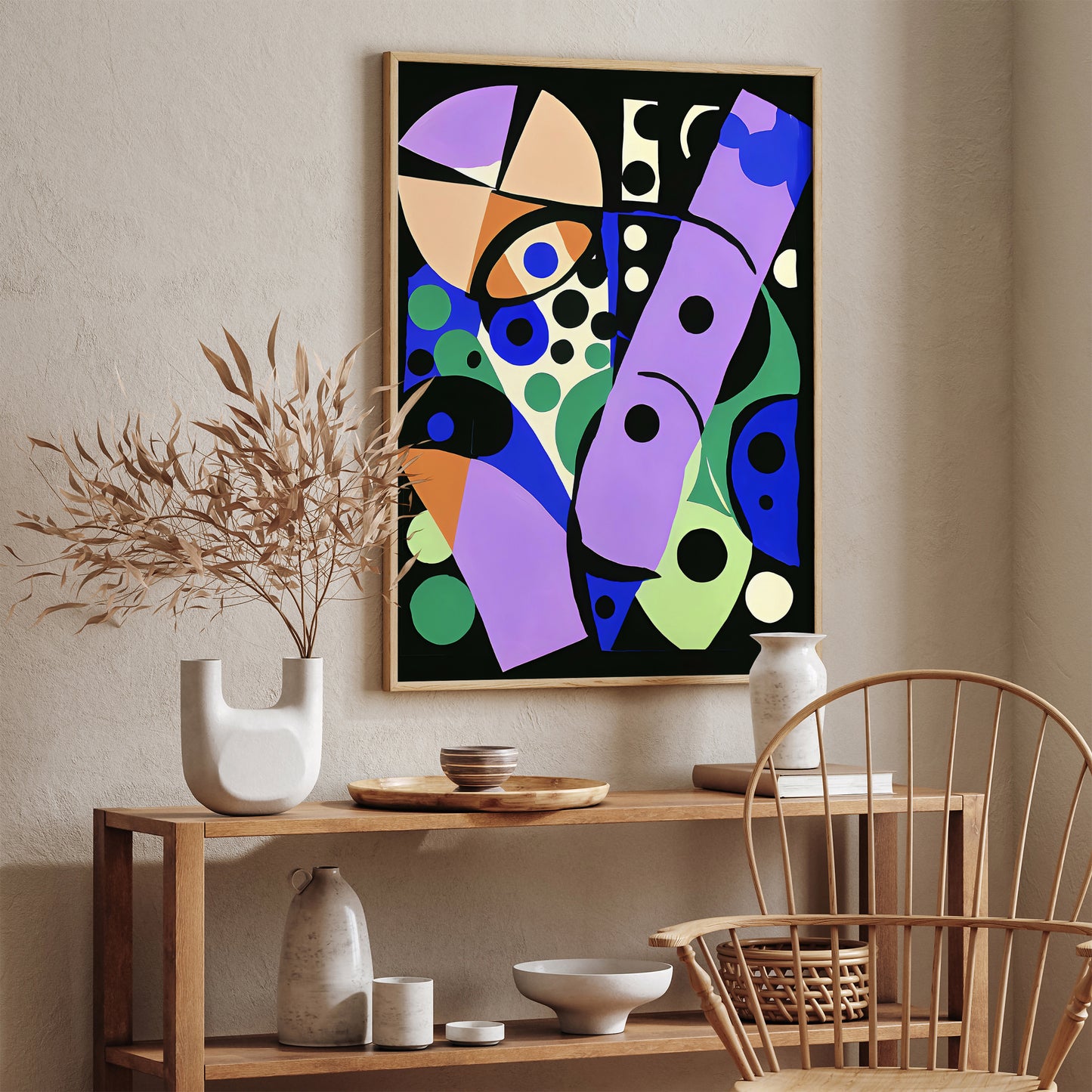 Abstract Painting Shapes Art Print