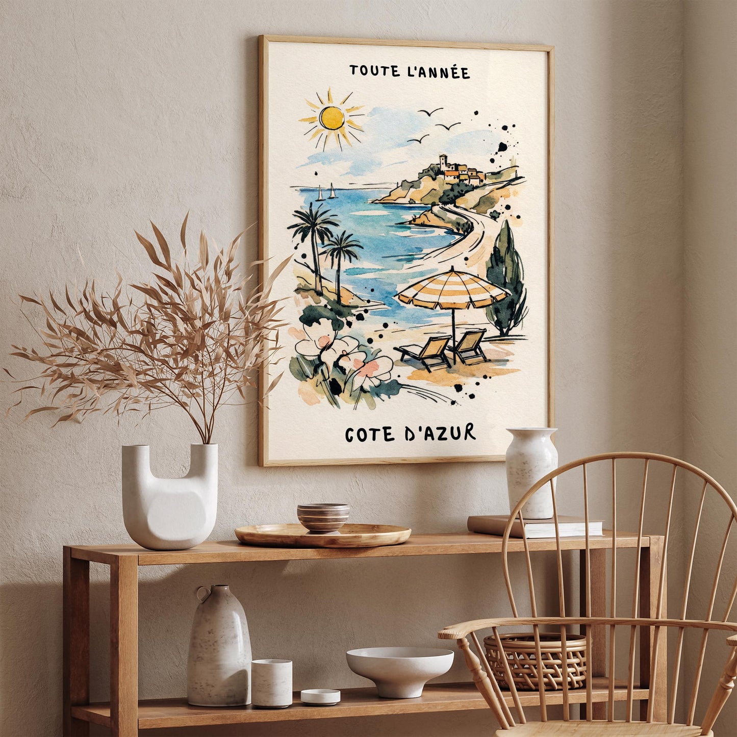 Côte d’Azur Poster – French Riviera Travel Wall Art