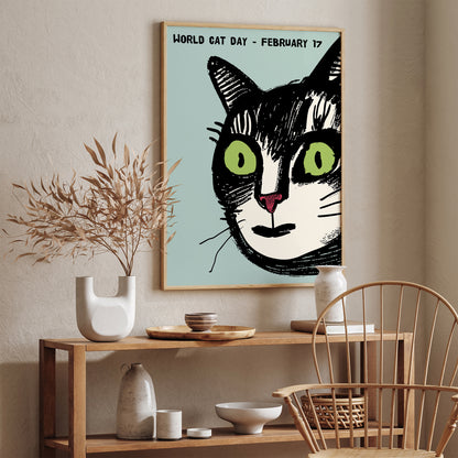 World Cat Day Quirky Poster