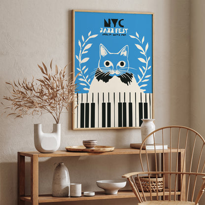 NYC Jazz Fest Retro Music Poster