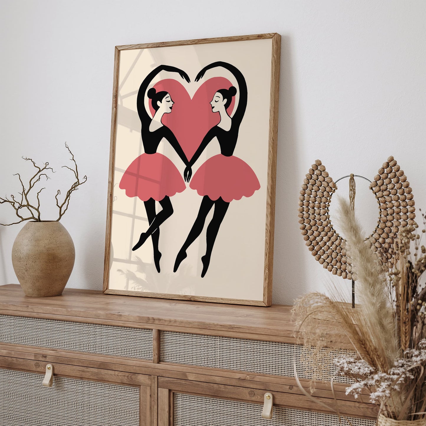 Cute Two Ballerinas Dancer Poster