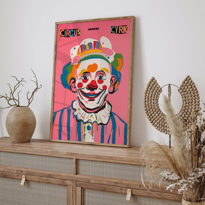 Polish Circus Vintage Cyrk Clown Poster