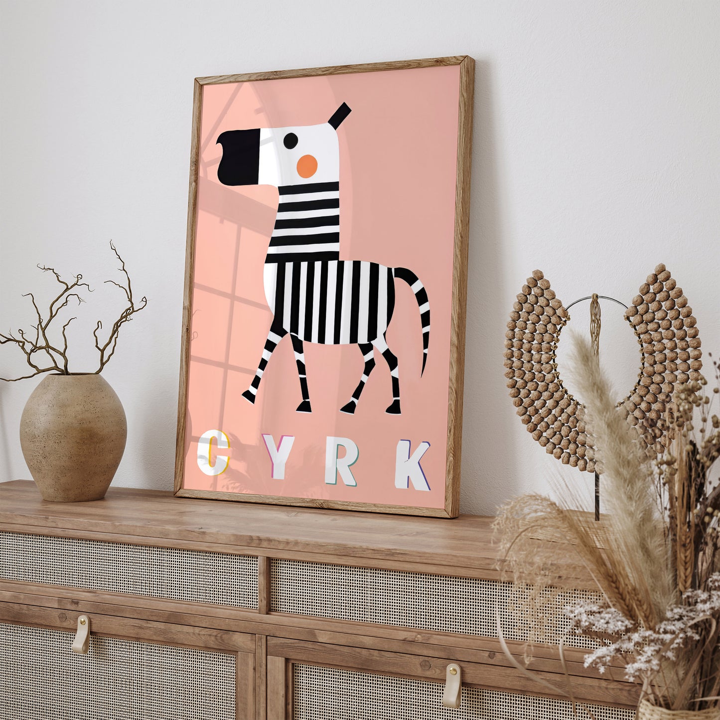 Funny Zebra Animal Cyrk Wall Art