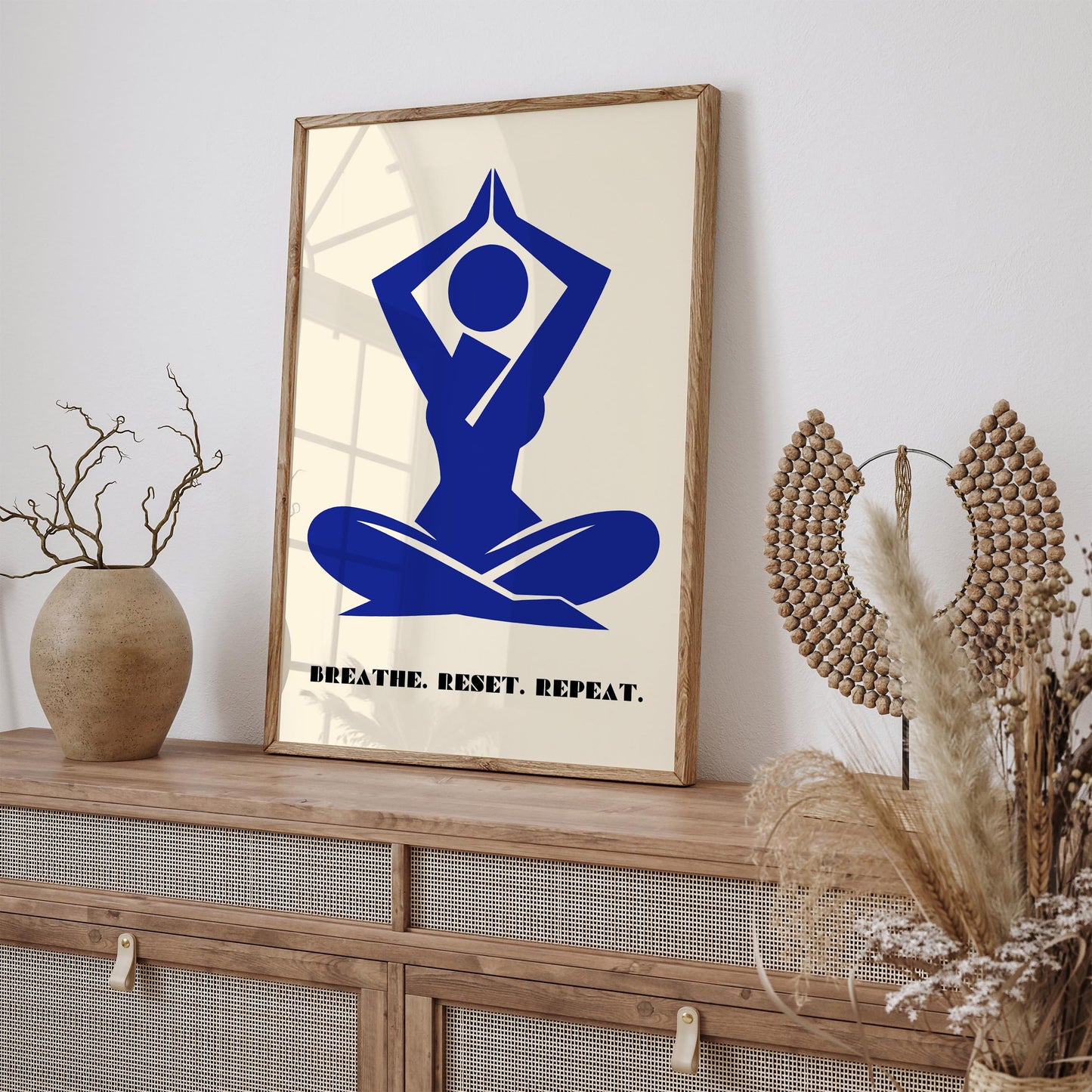 BREATHE. RESET. REPEAT. Yoga Poster Print