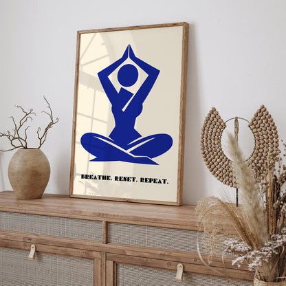 BREATHE. RESET. REPEAT. Yoga Poster Print
