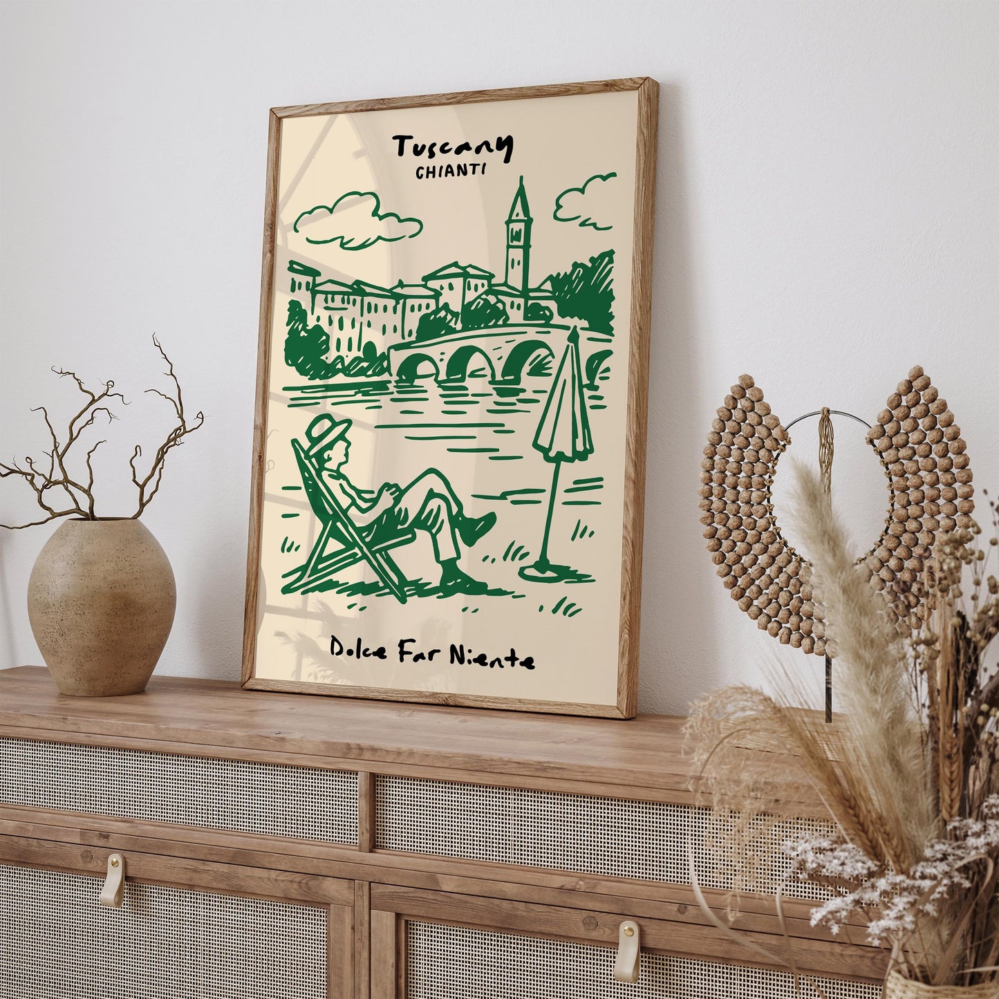 Tuscany Chianti Poster - Dolce Far Niente Wall Art