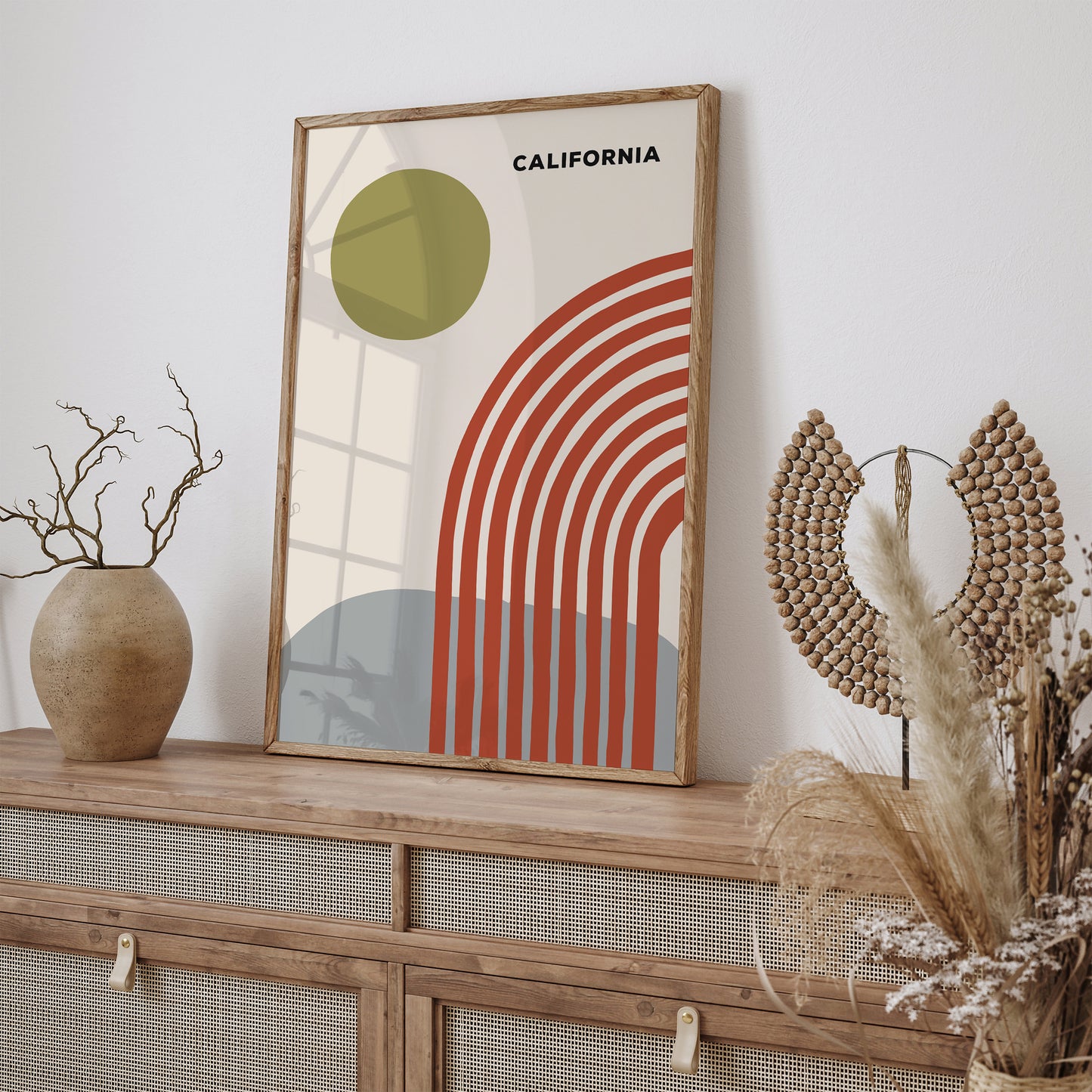 California Geometric Retro Wall Art