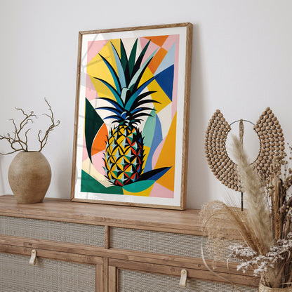 Colorful Retro Pineapple Wall Art