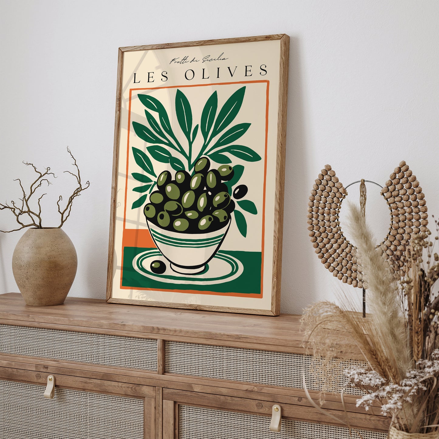 Vintage Les Olives Sicily Wall Art