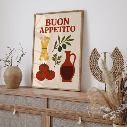 Buon Appetito Italian Foodie Poster