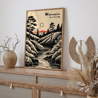 Door County Wisconsin Poster - Travel Wall Art