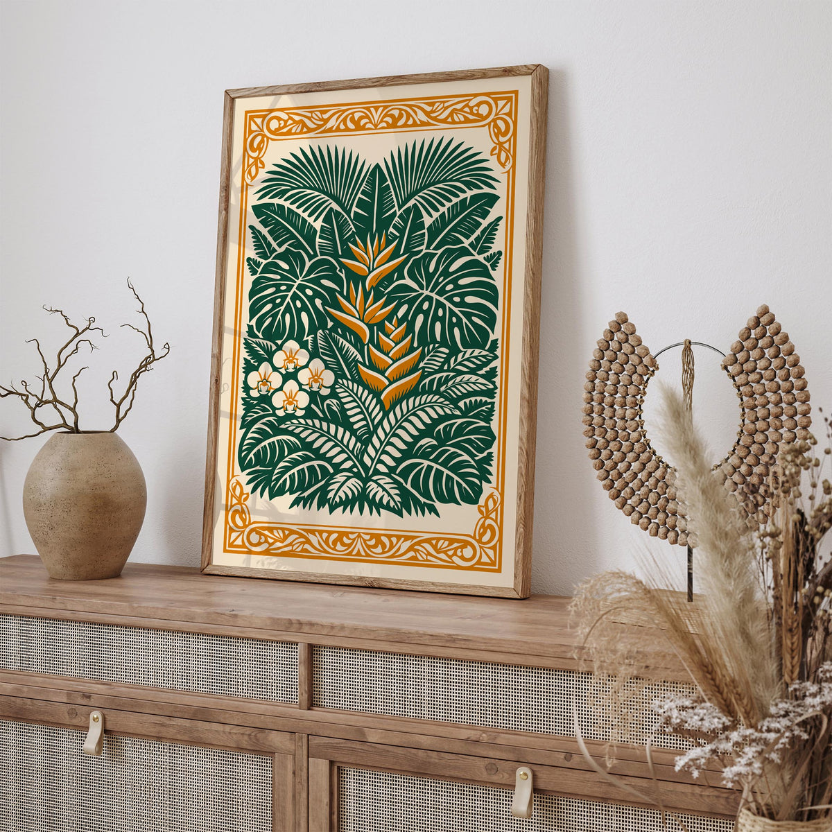 Tropical Botanical Nature Art Poster