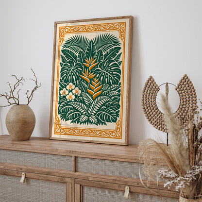 Tropical Botanical Nature Art Poster