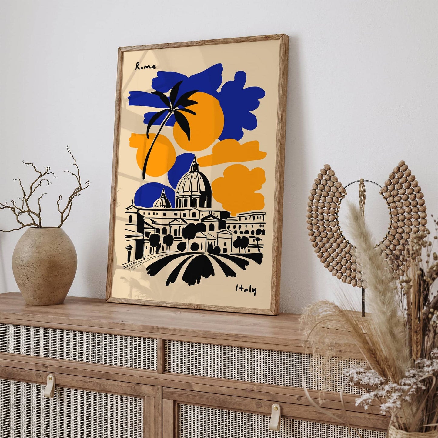 Rome Italy Travel Retro Poster
